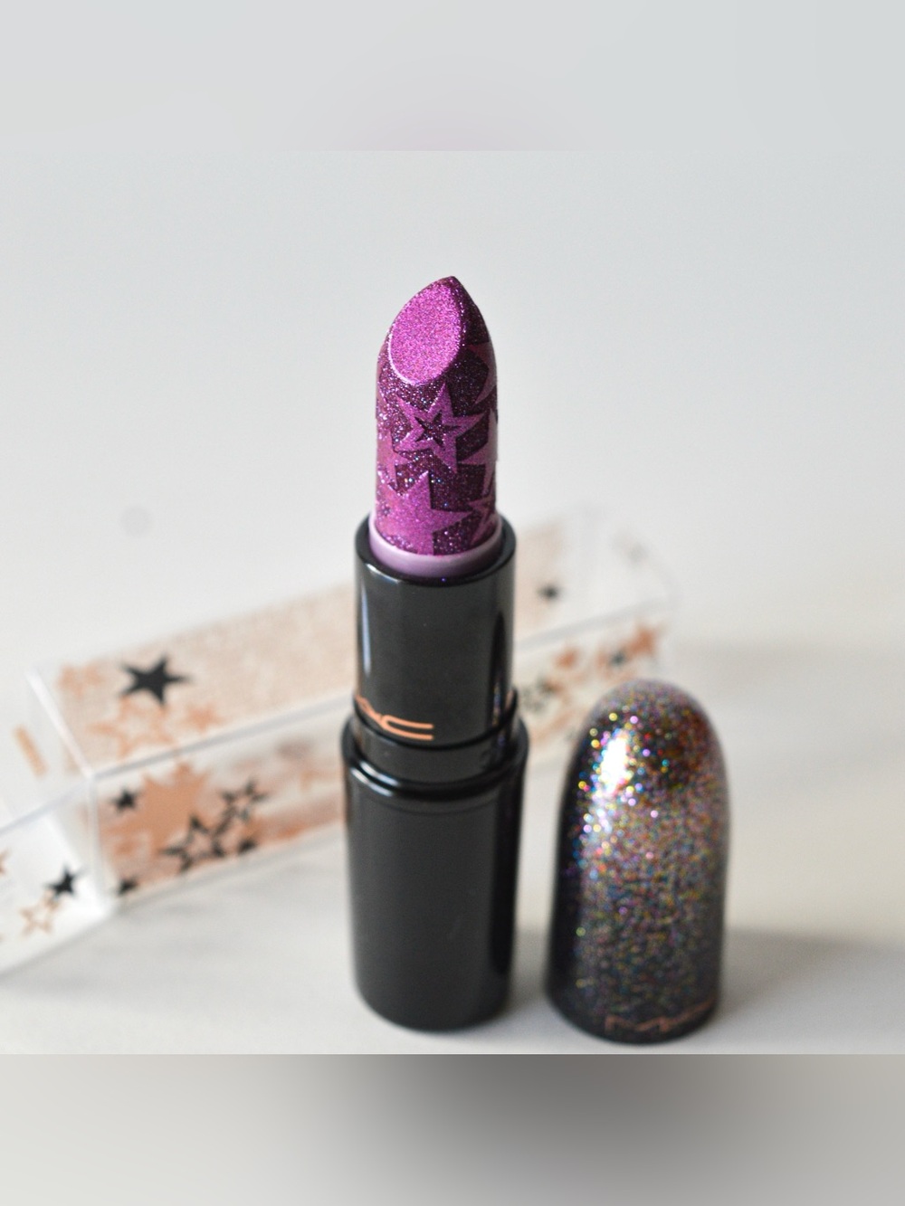 MAC Cosmetics Kiss Of Stars Lipstick *STARSTRUCK* Berry Purple Limited Edition - Picture 3 of 11